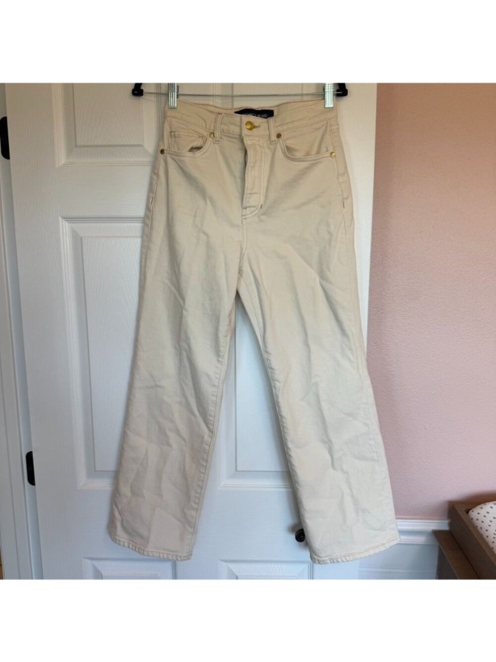 Veronica Beard Cotton High Rise Straight Leg Ankle Jeans Size 27 FLAW